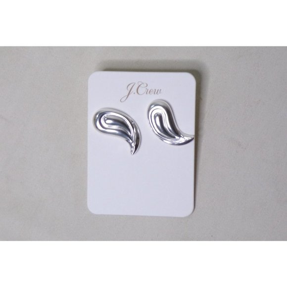 J Crew Paisley Silver Earrings and Necklace Set 24" - Picture 10 of 11